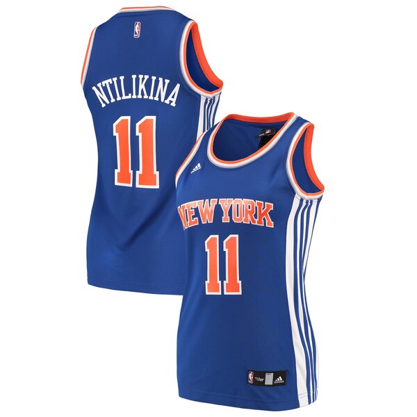 Camiseta baloncesto Frank Ntilikina 11 Réplica Azul New York Knicks Mujer