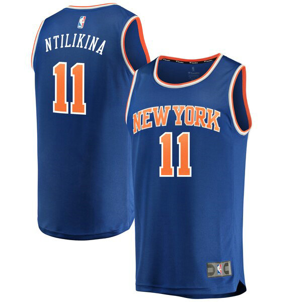 Camiseta baloncesto Frank Ntilikina 11 icon edition Azul New York Knicks Hombre