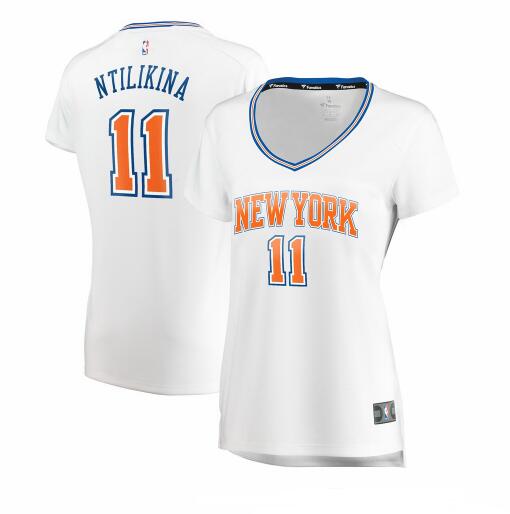Camiseta baloncesto Frank Ntilikina 11 statement edition Blanco New York Knicks Mujer