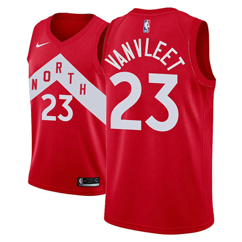Camiseta baloncesto Fred Vanvleet 23 Earned 2018-19 Rojo Toronto Raptors Hombre