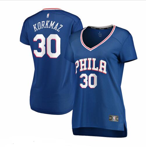 Camiseta baloncesto Furkan Korkmaz 30 icon edition Azul Philadelphia 76ers Mujer