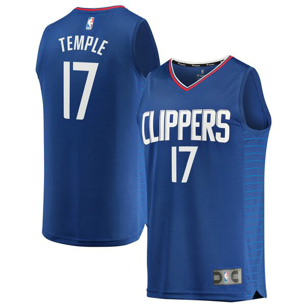 Camiseta baloncesto Garrett Temple 17 Icon Edition Azul Los Angeles Clippers Hombre