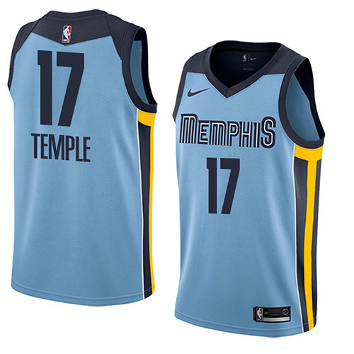 Camiseta baloncesto Garrett Temple 17 Statement 2018 Azul Memphis Grizzlies Hombre