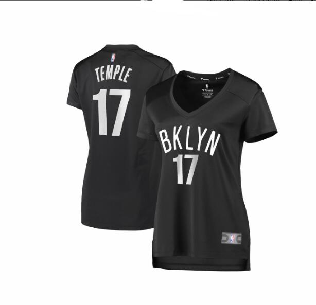 Camiseta baloncesto Garrett Temple 17 statement edition Negro Brooklyn Nets Mujer