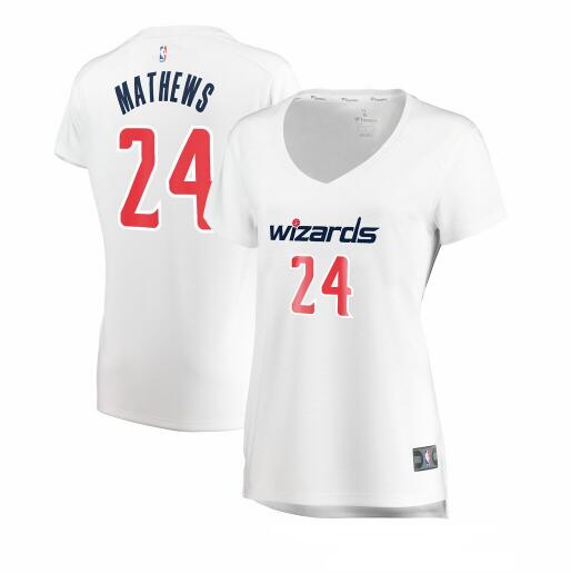 Camiseta baloncesto Garrison Mathew 24 association edition Blanco Washington Wizards Mujer