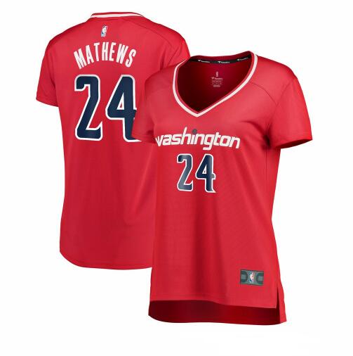 Camiseta baloncesto Garrison Mathew 24 icon edition Rojo Washington Wizards Mujer