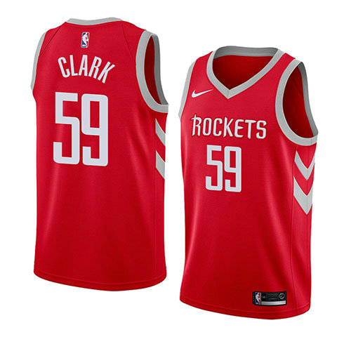 Camiseta baloncesto Gary Clark 59 2017-18 Rojo Houston Rockets Hombre
