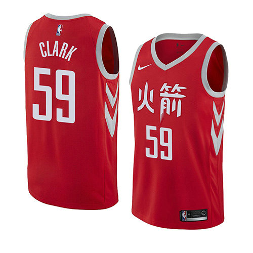 Camiseta baloncesto Gary Clark 59 Ciudad 2018 Rojo Houston Rockets Hombre