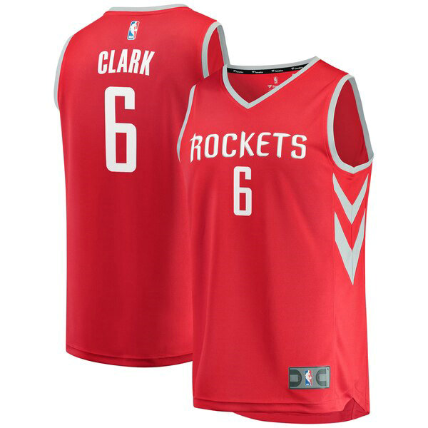 Camiseta baloncesto Gary Clark 6 Icon Edition Rojo Houston Rockets Hombre