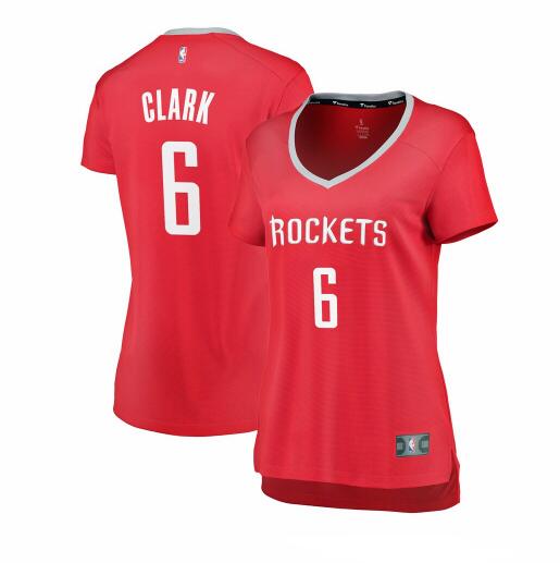 Camiseta baloncesto Gary Clark 6 icon edition Rojo Houston Rockets Mujer