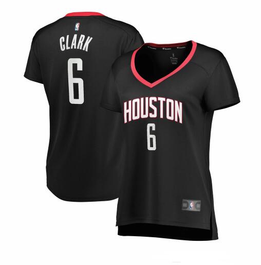 Camiseta baloncesto Gary Clark 6 statement edition Negro Houston Rockets Mujer