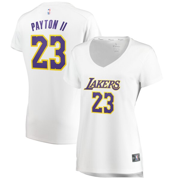 Camiseta baloncesto Gary Payton 23 association edition Blanco Los Angeles Lakers Mujer