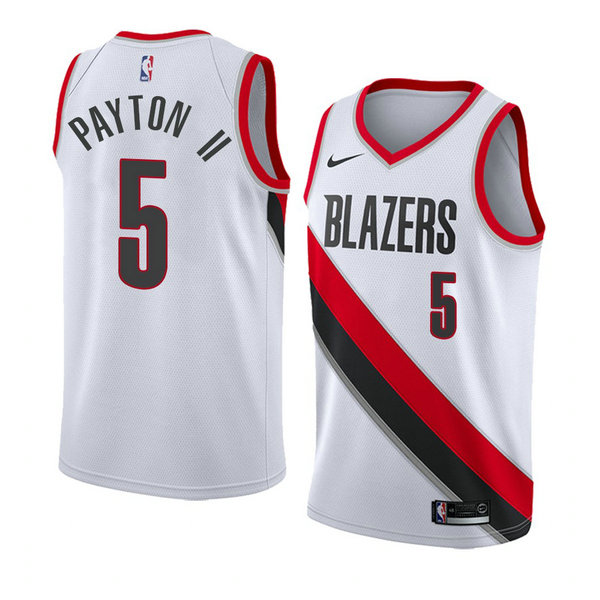 Camiseta baloncesto Gary Payton 5 Association 2018 Blanco Portland Trail Blazers Hombre