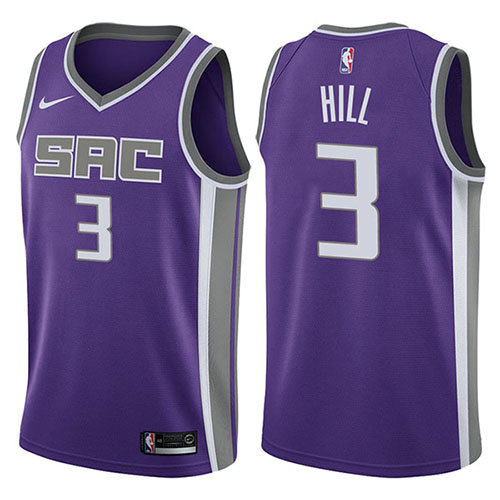 Camiseta baloncesto George Hill 3 Icon 2017-18 P鐓pura Sacramento Kings Hombre