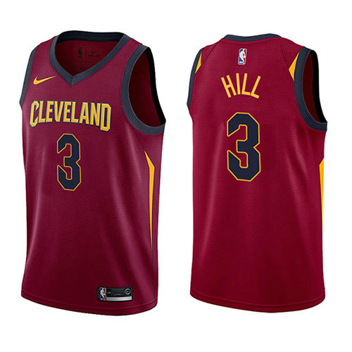 Camiseta baloncesto George Hill 3 Icon 2017-18 Rojo Cleveland Cavaliers Hombre