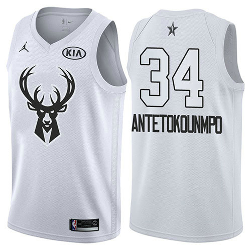 Camiseta baloncesto Giannis Antetokounmpo 34 Blanco All Star 2018 Hombre