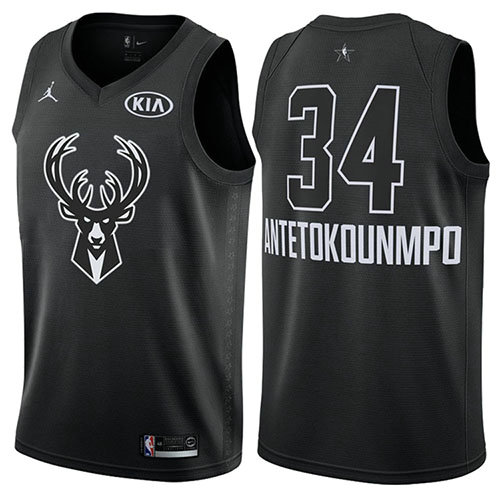 Camiseta baloncesto Giannis Antetokounmpo 34 Negro All Star 2018 Hombre