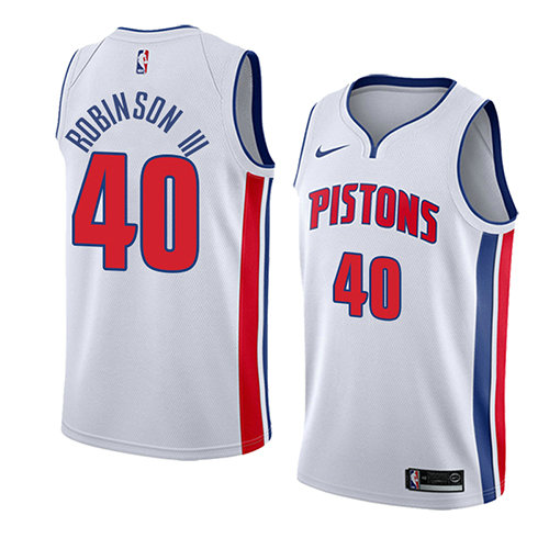 Camiseta baloncesto Glenn Robinson III 40 Association 2018 Blanco Detroit Pistons Hombre