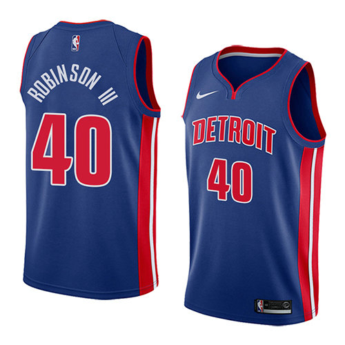 Camiseta baloncesto Glenn Robinson III 40 Icon 2018 Azul Detroit Pistons Hombre