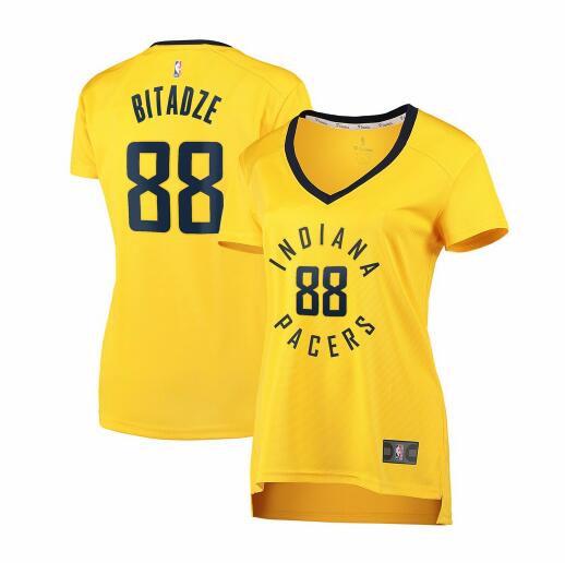 Camiseta baloncesto Goga Bitadze 88 statement edition Amarillo Indiana Pacers Mujer