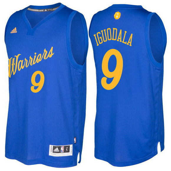 Camiseta baloncesto Golden State Warriors Navidad 2016 Andre Iguodala 9 Azul