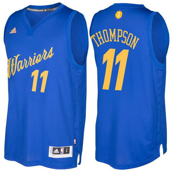Camiseta baloncesto Golden State Warriors Navidad 2016 Klay Thompson 11 Azul