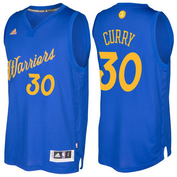 Camiseta baloncesto Golden State Warriors Navidad 2016 Stephen Curry 30 Azul