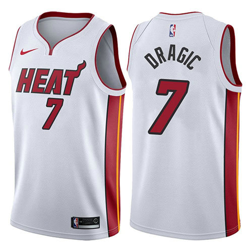 Camiseta baloncesto Goran Dragic 7 2017-18 Blanco Miami Heat Hombre