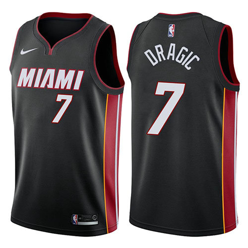 Camiseta baloncesto Goran Dragic 7 2017-18 Negro Miami Heat Hombre