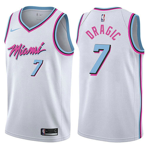 Camiseta baloncesto Goran Dragic 7 Ciudad 2017-18 Blanco Miami Heat Hombre