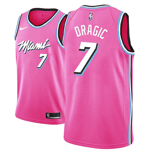 Camiseta baloncesto Goran Dragic 7 Earned 2018-19 Rosa Miami Heat Hombre