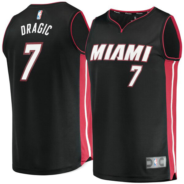 Camiseta baloncesto Goran Dragic 7 Icon Edition Negro Miami Heat Hombre