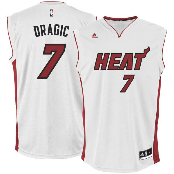Camiseta baloncesto Goran Dragic 7 adidas Home Replica Blanco Miami Heat Hombre