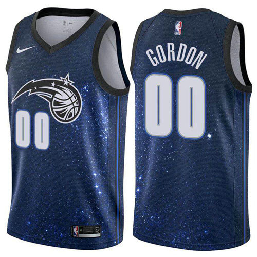 Camiseta baloncesto Gordon 0 Ciudad 2017-18 Azul Orlando Magic Hombre