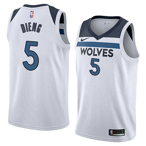 Camiseta baloncesto Gorgui Dieng 5 Association 2018 Blanco Minnesota Timberwolves Hombre