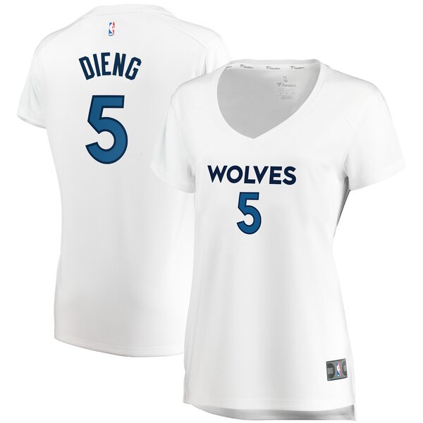 Camiseta baloncesto Gorgui Dieng 5 association edition Blanco Minnesota Timberwolves Mujer