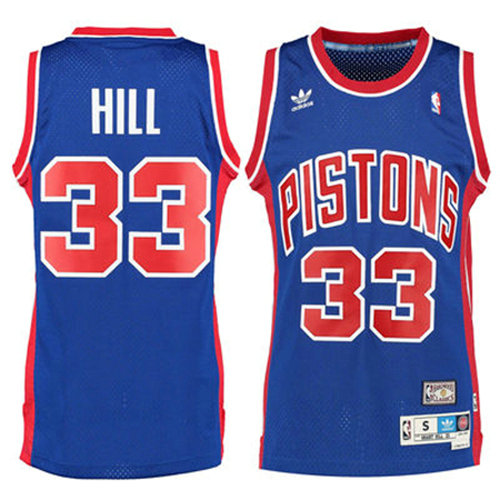 Camiseta baloncesto Grant Hill 33 Retro Azul Detroit Pistons Hombre