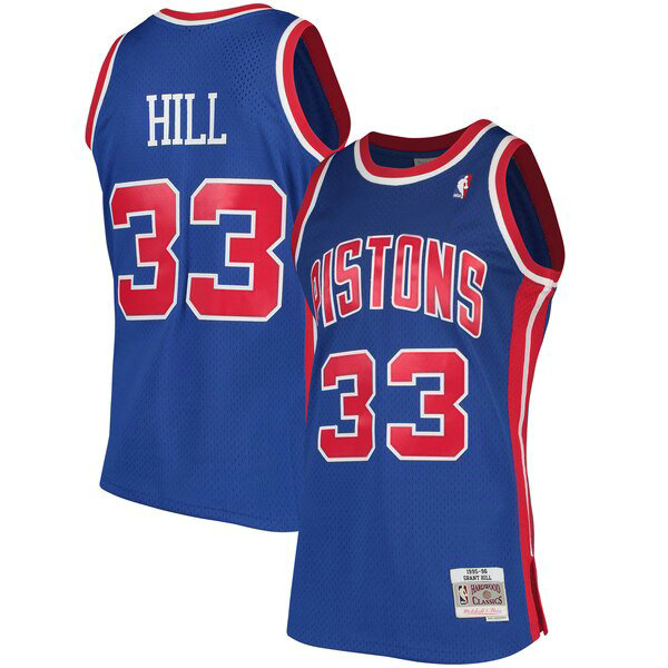 Camiseta baloncesto Grant Hill Detroit 33 1995-1996 Classics Swingman Azul Detroit Pistons Hombre