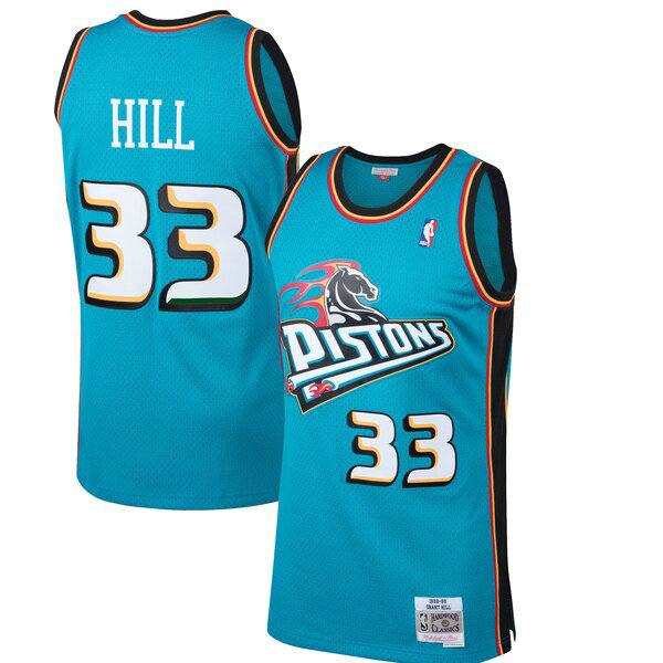 Camiseta baloncesto Grant Hill Detroit 33 1998-1999 Classics Swingman Azul Detroit Pistons Hombre