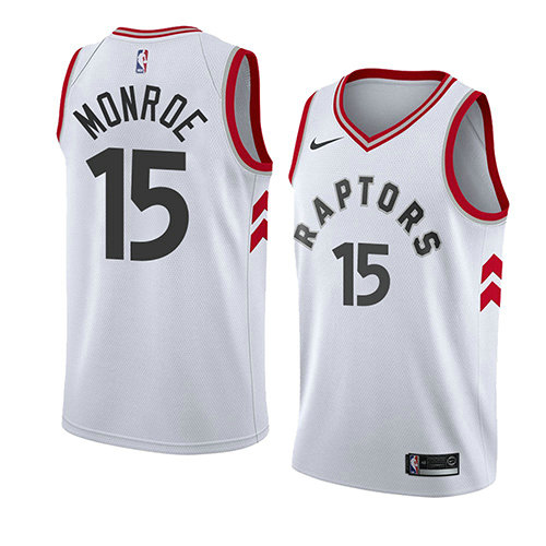 Camiseta baloncesto Greg Monroe 15 Association 2018 Blanco Toronto Raptors Hombre