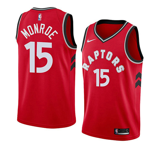 Camiseta baloncesto Greg Monroe 15 Icon 2018 Rojo Toronto Raptors Hombre