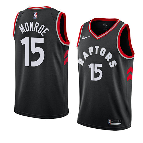 Camiseta baloncesto Greg Monroe 15 Statement 2018 Negro Toronto Raptors Hombre