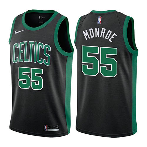 Camiseta baloncesto Greg Monroe 55 Statehombret 2017-18 Negro Boston Celtics Hombre