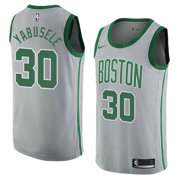 Camiseta baloncesto Guerschon Yabusele 30 Ciudad 2018 Gris Boston Celtics Hombre