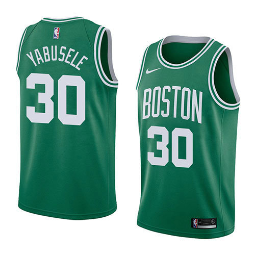 Camiseta baloncesto Guerschon Yabusele 30 Icon 2018 Verde Boston Celtics Hombre