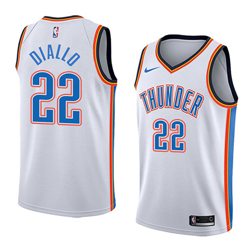 Camiseta baloncesto Hamidou Diallo 22 Association 2018 Blanco Oklahoma City Thunder Hombre