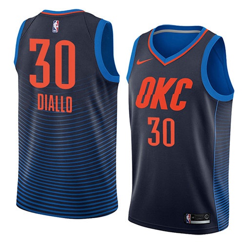 Camiseta baloncesto Hamidou Diallo 30 Statement 2018 Azul Oklahoma City Thunder Hombre