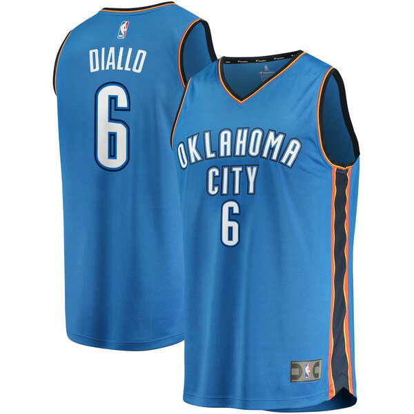 Camiseta baloncesto Hamidou Diallo 6 Icon Edition Azul Oklahoma City Thunder Hombre
