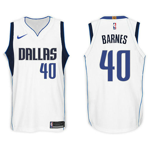Camiseta baloncesto Harrison Barnes 40 2017-18 Blanco Dallas Mavericks Hombre