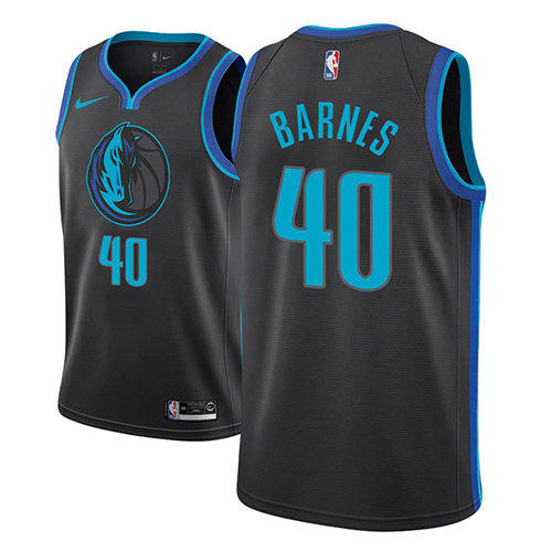 Camiseta baloncesto Harrison Barnes 40 Ciudad 2018-19 Azul Dallas Mavericks Hombre
